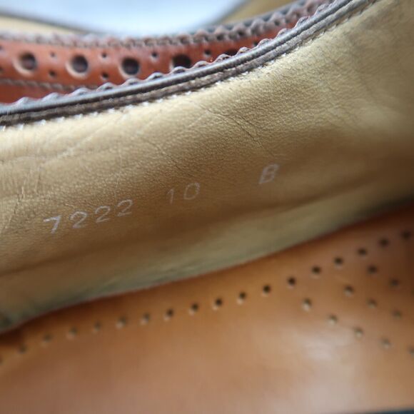 Hickey Freeman Shoes Mens 10 Oxford Dress Formal Wingtip Brogue Leather Classic